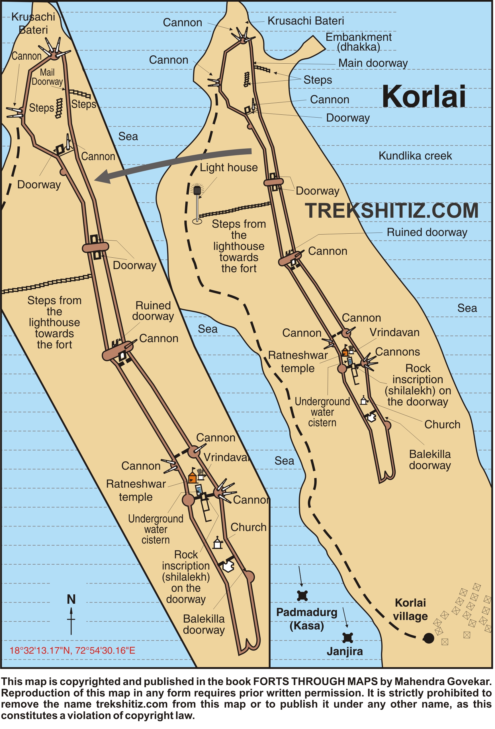 Korlai English Map